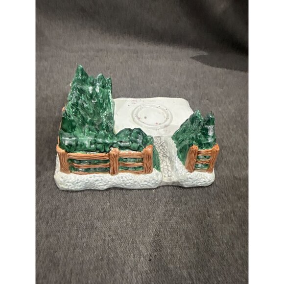 Trees For Sale Ceramic Candle Holder House W/ Votive Candle & Plastic Beads Hand - Picture 5 of 8